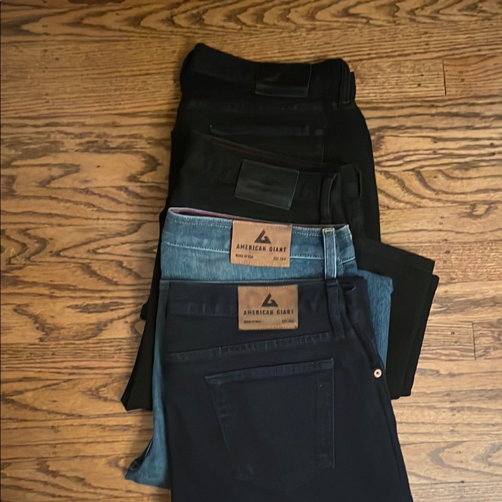 American Giant men’s Jeans Bundle - Black and Blue